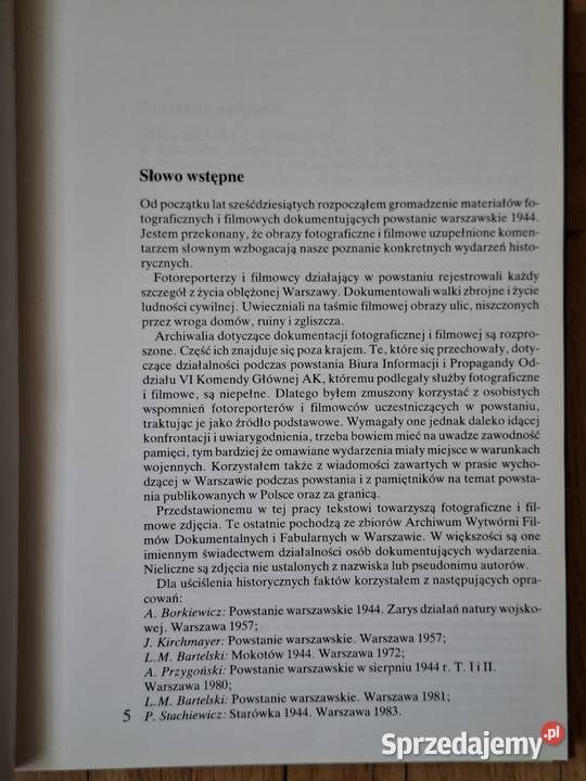 Powstanie Warszawskie 1944 Okiem Polskiej Kamery twarda z obwolutą mazowieckie Warszawa