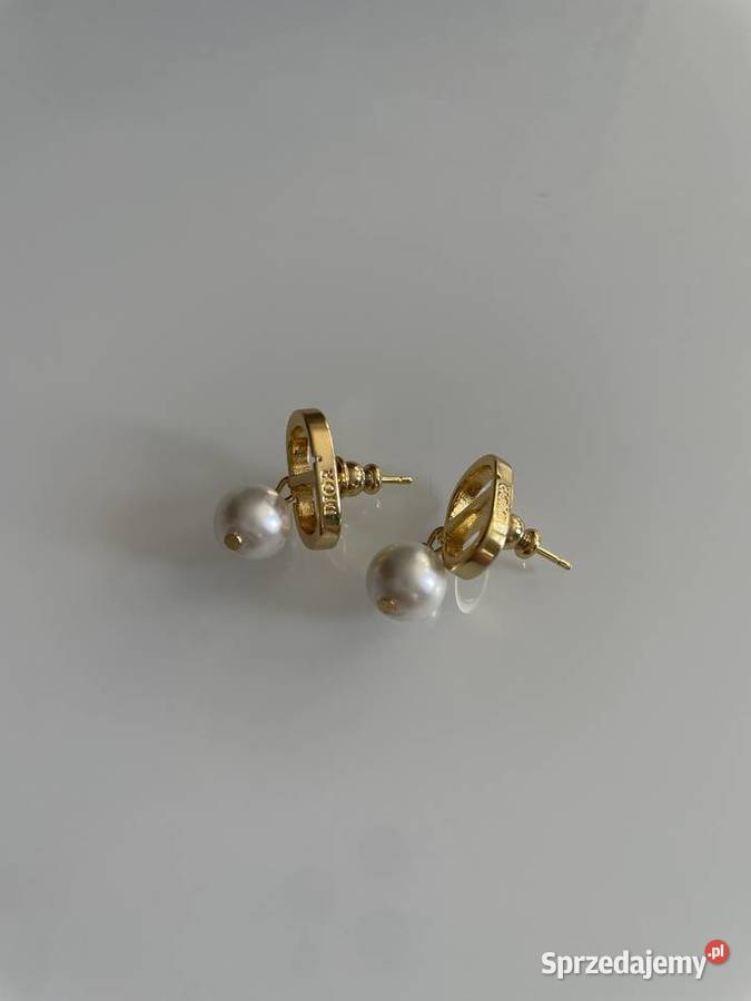 Piękne kolczyki Dior z perełką sprzedam