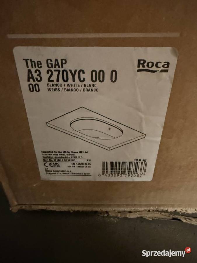 Roca Gap umywalka 55x35 owalna podblatowa Poznań