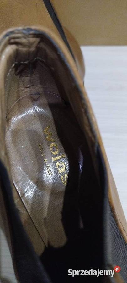 Buty do kostek na obcasie skóra naturalna WOJAS Lublin