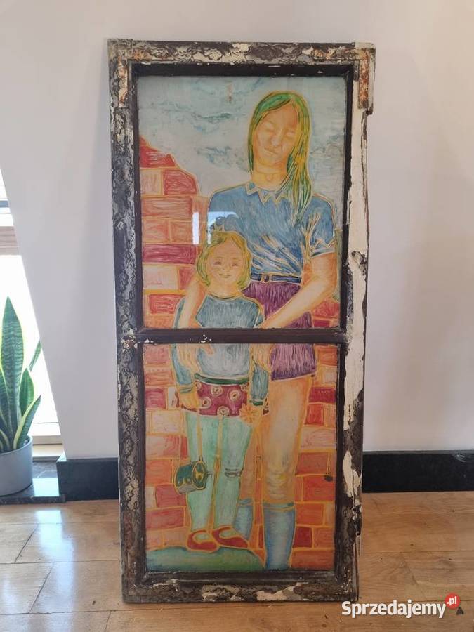 Obraz na starym oknie Obrazki i obrazy Warszawa