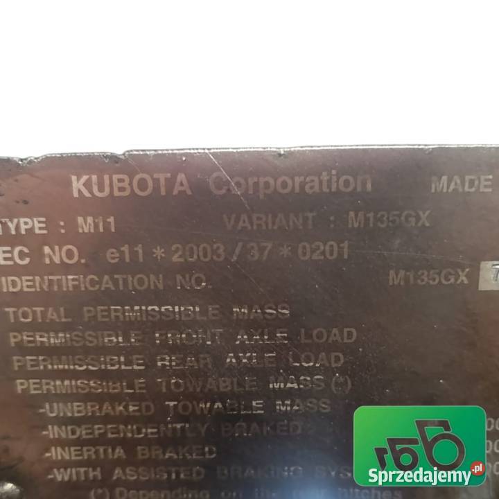 Przekładnia WOM Przedni TUZ Folger Kubota M 135 Wilkowo sprzedam