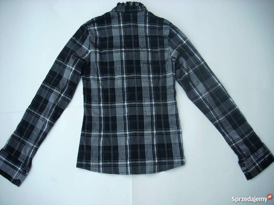 Elegancka Koszuka Czarno Srebrna Falbanka 34 XS Nowy Sącz