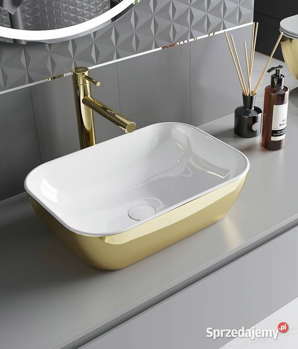 UMYWALKA NABLATOWA 45x32 BIAŁA ZŁOTA Gold Choroszcz sprzedam