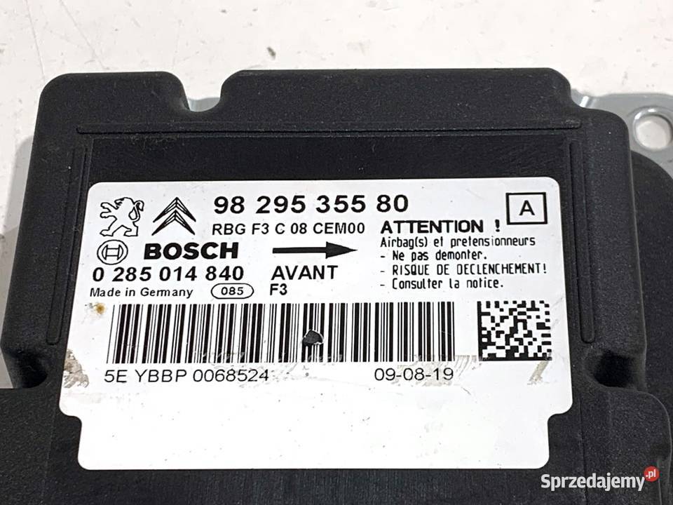 SENSOR AIRBAG CITROEN C4 CACTUS 9829535580
