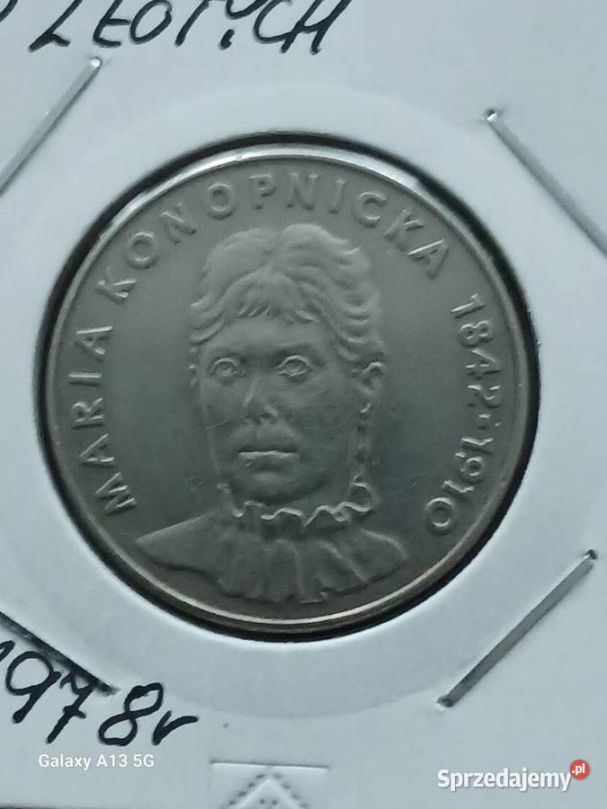 20 złotych Maria Konopnicka 1978 r Numizmatyka wielkopolskie Konin