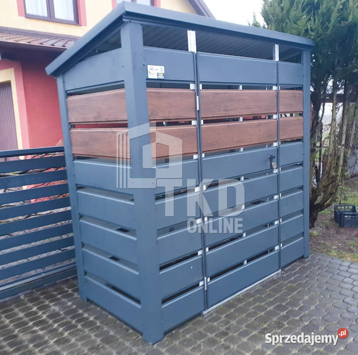 Wiata śmietnikowa 15x07m Antracyt jasny orzech mazowieckie Płock