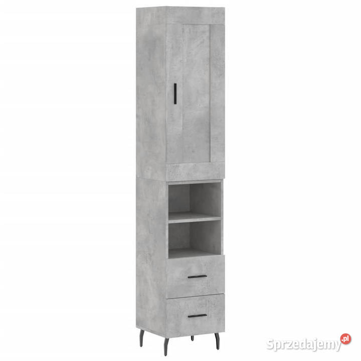 Wysoka szafka szarość betonu 345x34x180 sprzedam