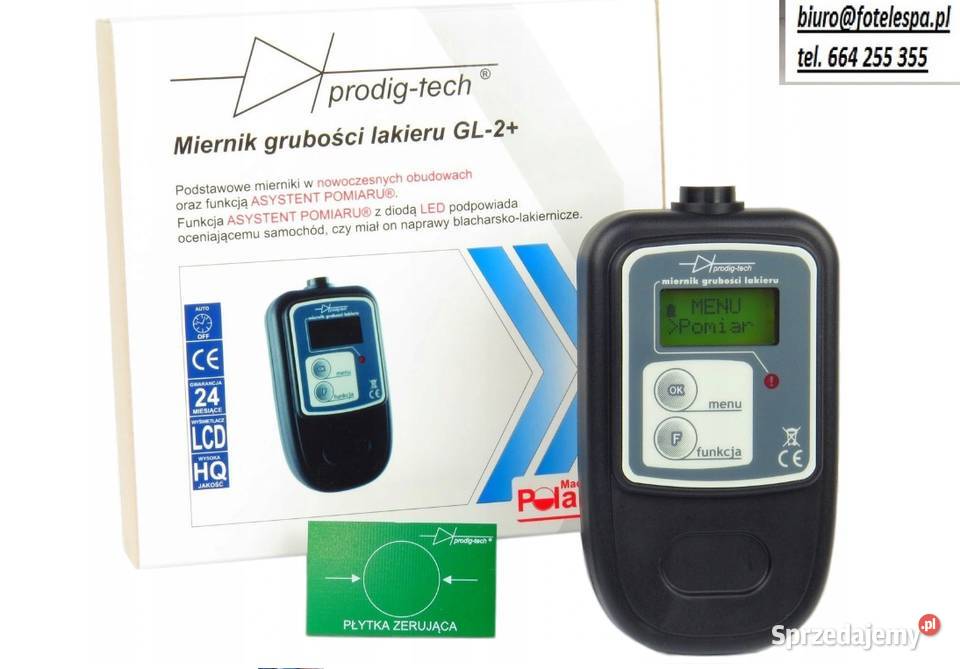 Tester Miernik grubości powłoki lakieru GL 2 Kępno sprzedam