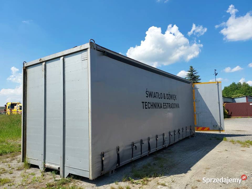 Zabudowa kontener plandeka 7 m długości Łazy