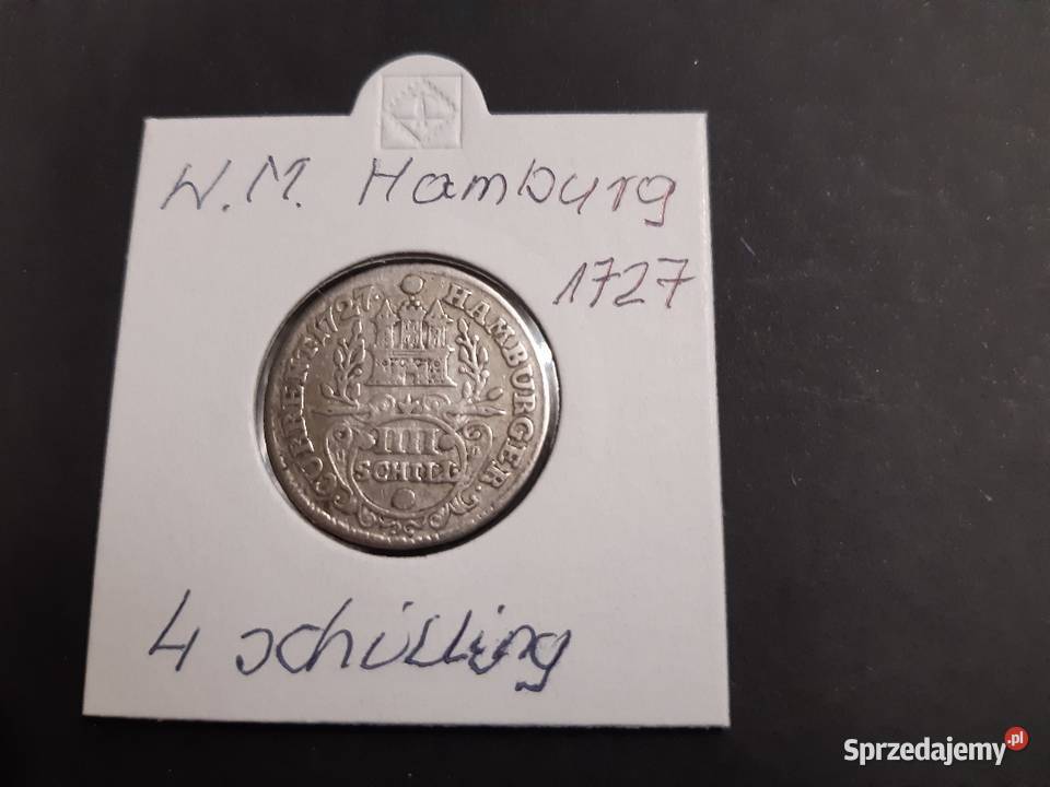 moneta srebrna Wolnego Miasta Hamburg z 1727rr Łomża sprzedam