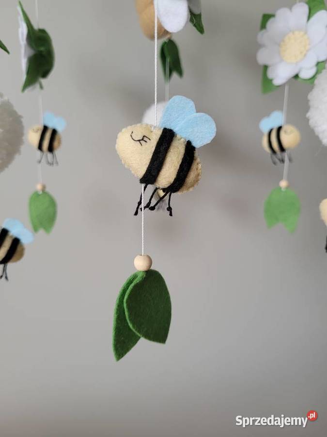 Karuzela do łóżeczka z filcu Pszczółki Dekoracje i ozdoby Częstochowa