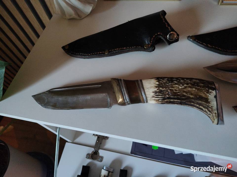 Noże myśliwskie rękojeść z porozy Rzędowice