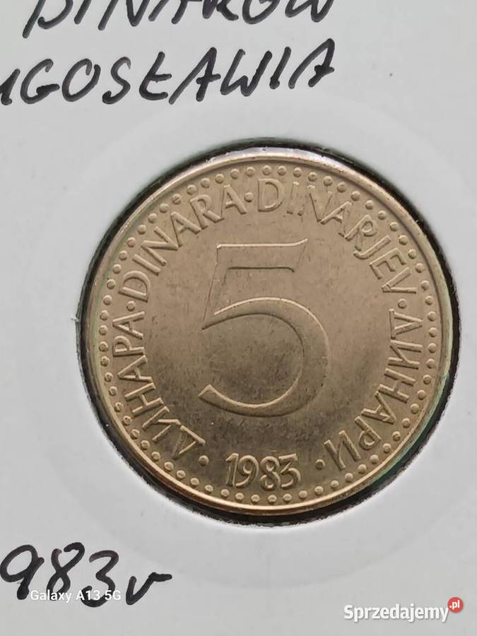 5 Dinarów Jugosławia 1983 r.
