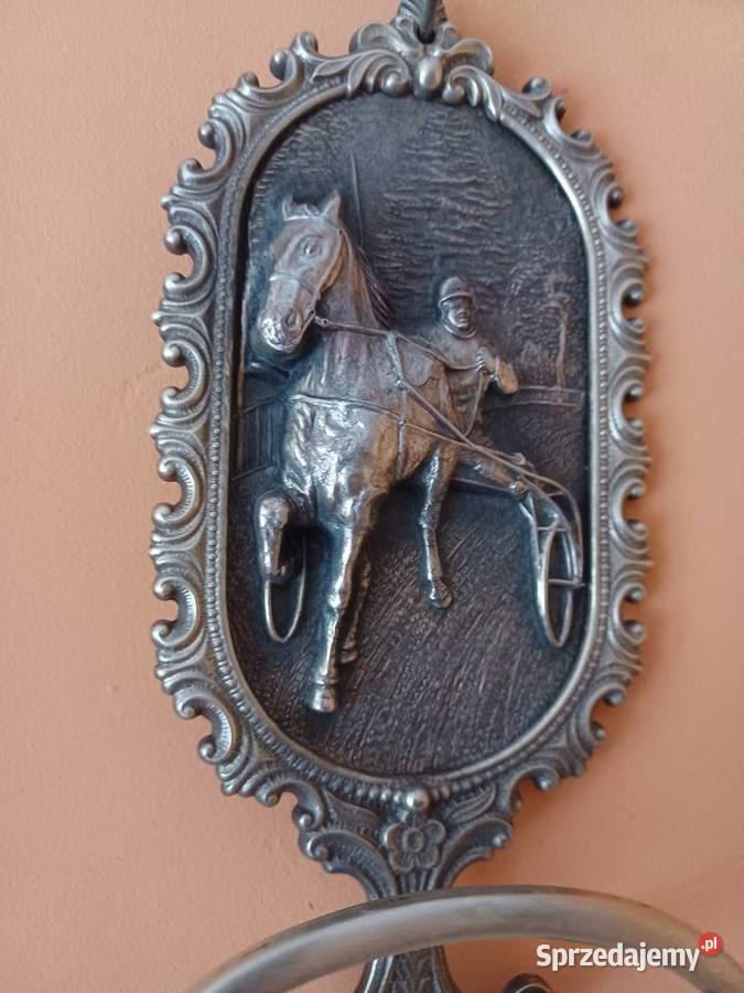 Piękny duży wieszak mosiężny Poznań