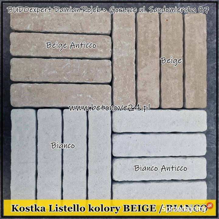 Kostka brukowa Forbet LISTELLO mix Silver Piryt podkarpackie Gorzyce sprzedam