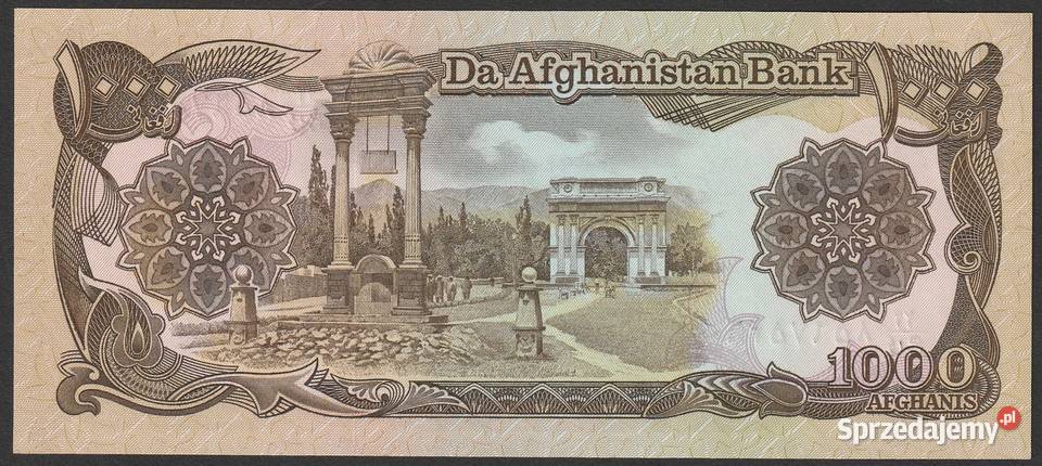 Afganistan 1000 afghanis 1991 STAN BANKOWY UNC Łódź sprzedam