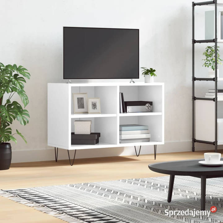 Szafka pod TV biała wysoki połysk 695x30x50 Warszawa