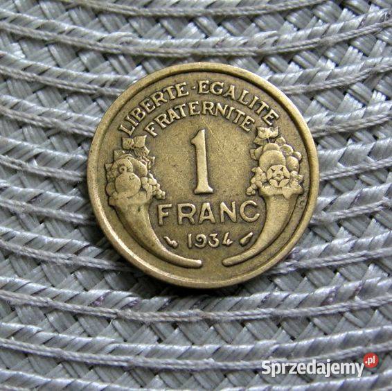 Francja 1 Frank 1934r