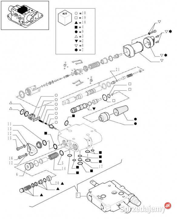 Holland T6010 T6070 Zestaw naprawczy 87394197 Pozostałe Jastrzębniki