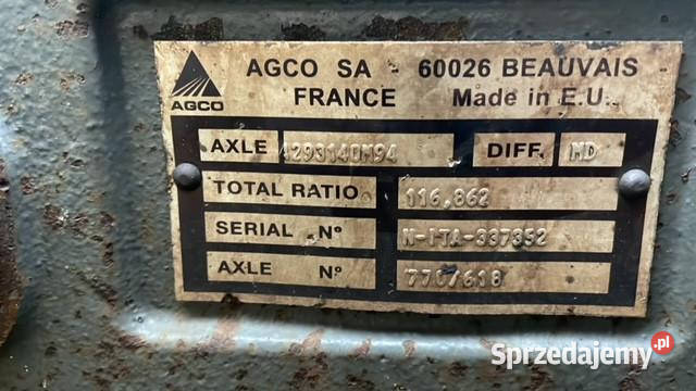Valtra S322 most napędowy przedni części Jastrzębniki