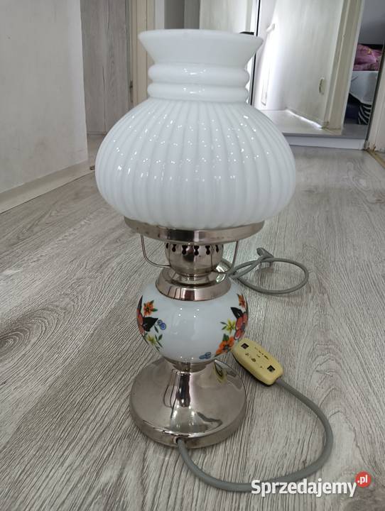 Lampka nocna PRL 220V 25W POLAM biurkowa stojąca Wałbrzych