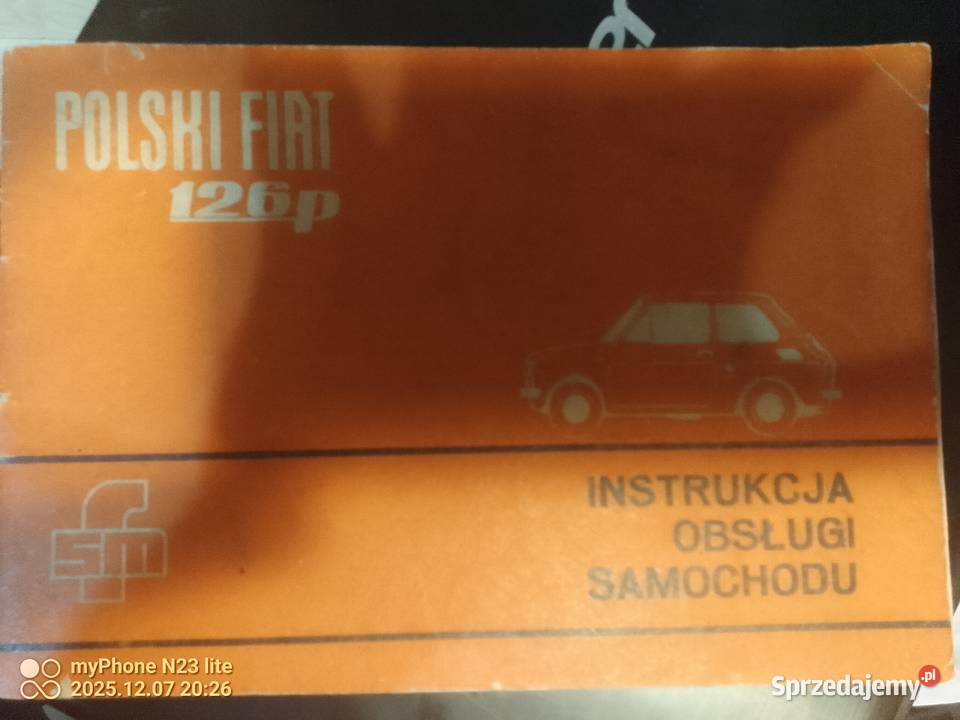 Polski Fiat 126p instrukcja obsługi 1976 Pozostałe Różnowo