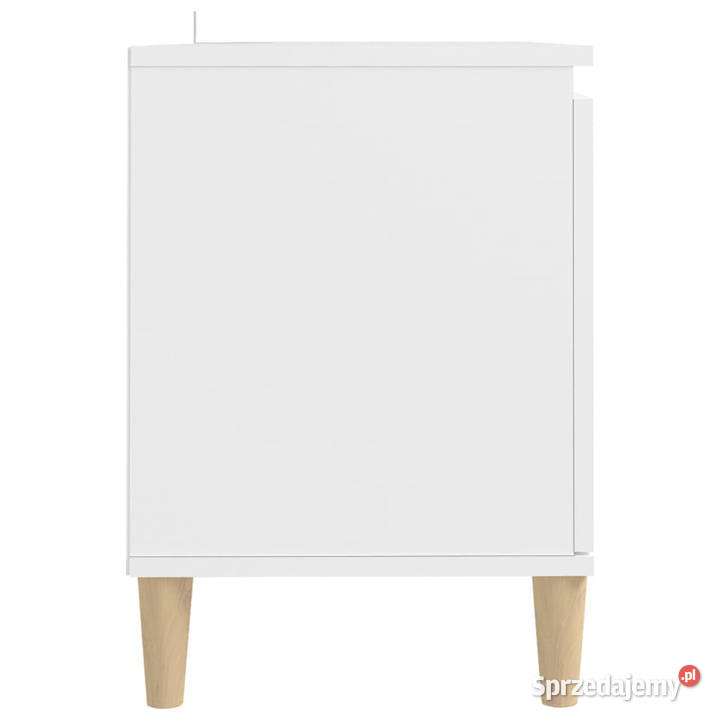 Szafka TV z drewnianymi nóżkami biała 1035x35x50 mazowieckie Warszawa