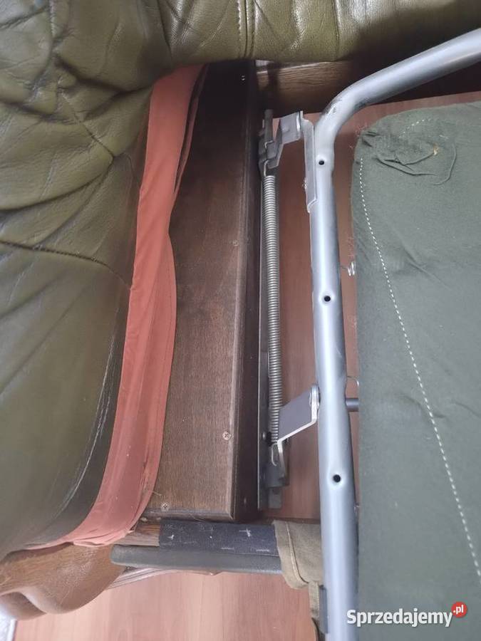 Komplet skórzany Dąb rustykalny z funkcją spania 90cm Bydgoszcz