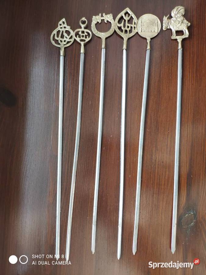 Szpikulce sztylety do szaszłyków mosiądz stal Kraków