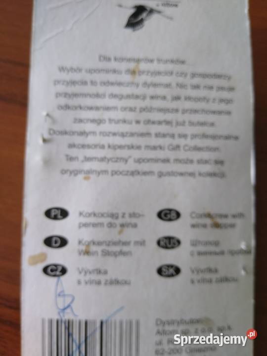 Korkociąg stoper zatyczka zestaw prezent kujawsko-pomorskie Kruszwica