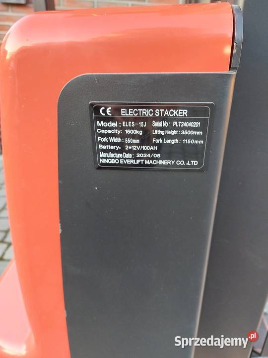 Paleciak Elektryczny z masztem 35m udźwig 15T elektryczny Wózki widłowe Gostomia