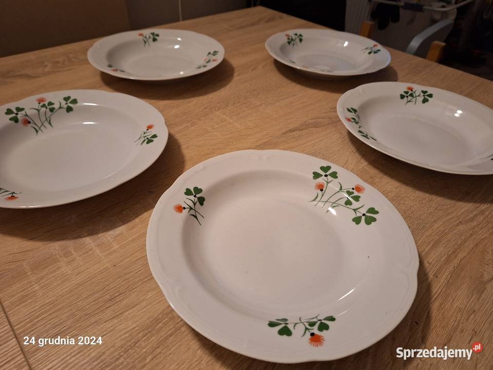 Talerze porcelanowe z prl Porcelana i szkło sprzedam