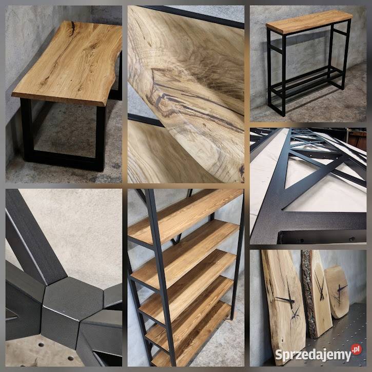 Regał NA WYMIAR narożny dąb sosna loft warmińsko-mazurskie Bartoszyce