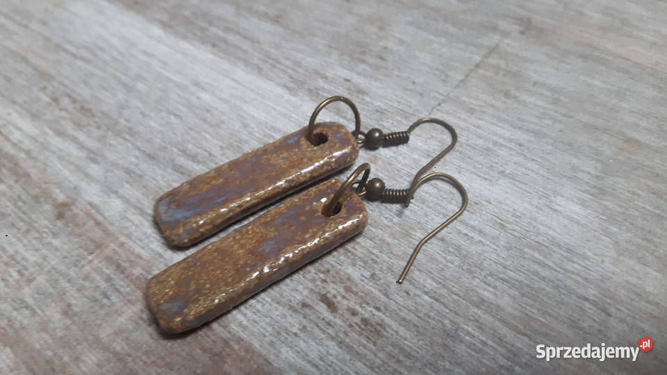 Kolczyki ceramiczne ręcznie wykonane Otwock