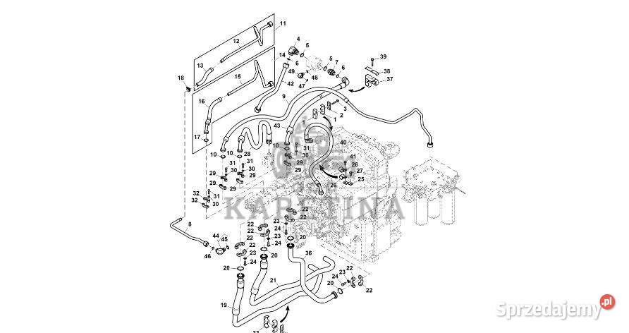 John Deere 9470RX Przewód olejowy RE579392 Układ Jastrzębniki sprzedam