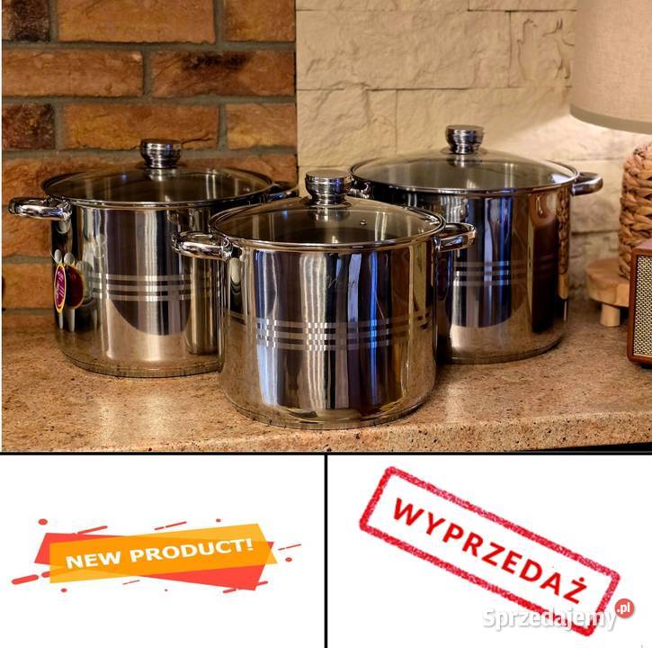 WYPRZEDAŻ 229 Garnki nierdzewne rosołowe VIOLET Zabrze
