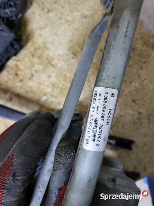 Zestaw wycieraczek silniczek ramiona audi a4 b6