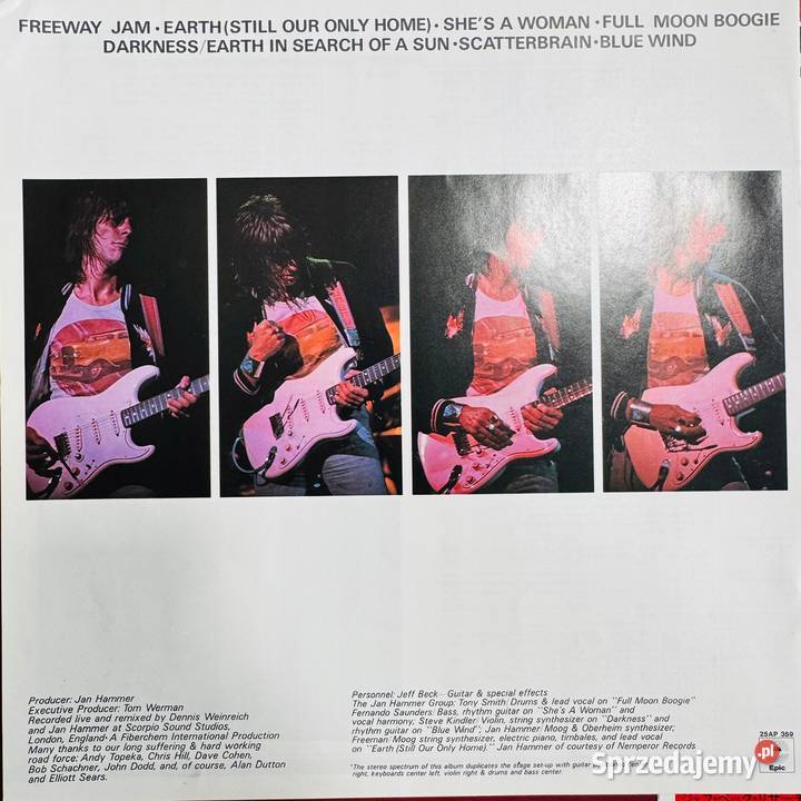 Jeff Beck Jan Hammer Live EXEX Japan Obi LP 1977 Gdynia