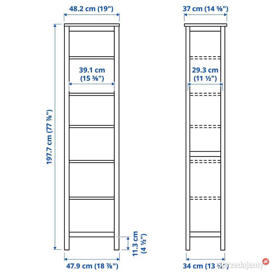 Komplet 2 regałów IKEA HEMNES drewno łódzkie Góra Bałdrzychowska-Kolonia