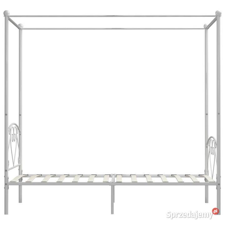 vidaXL Rama łóżka z baldachimem biała metalowa mazowieckie