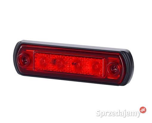 Lampa obrysowa na podstawie gumowej czerwona Godzianów