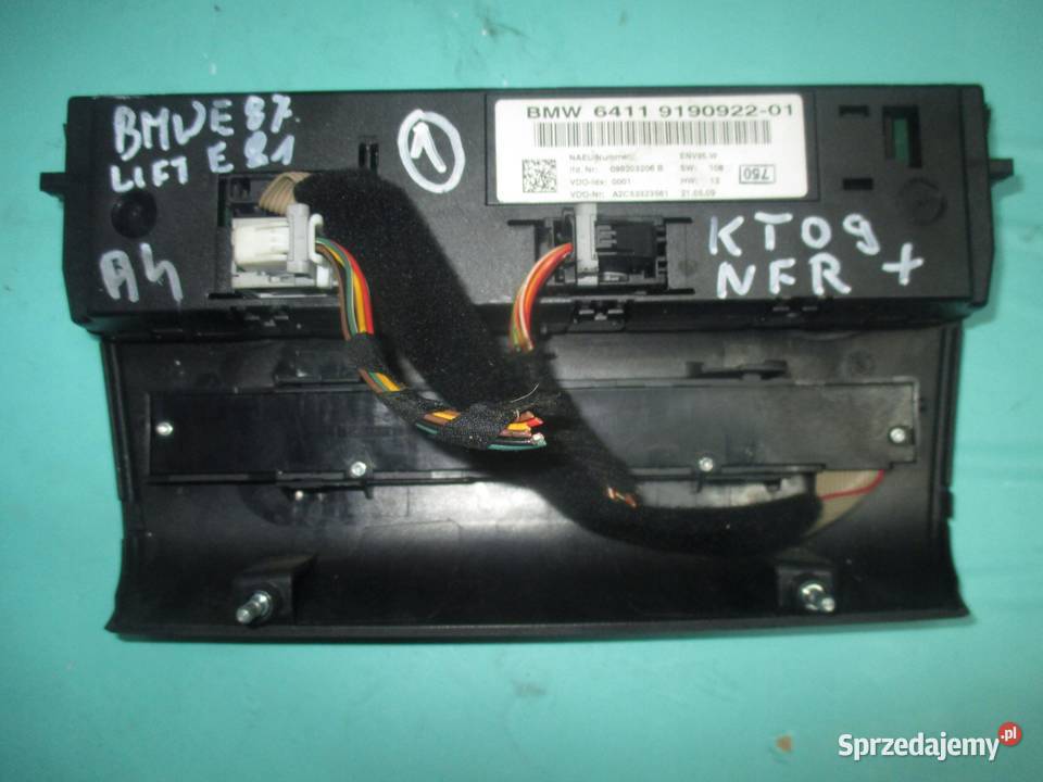 BMW E81 E87 LIFT 09r panel klimatyzacji 9190922