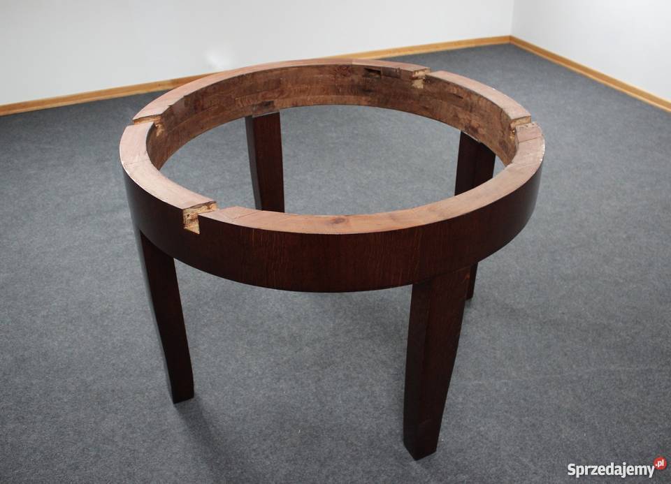 Dębowy stół okrągły rozsuwany renowacji 220 do Meble Zielonka