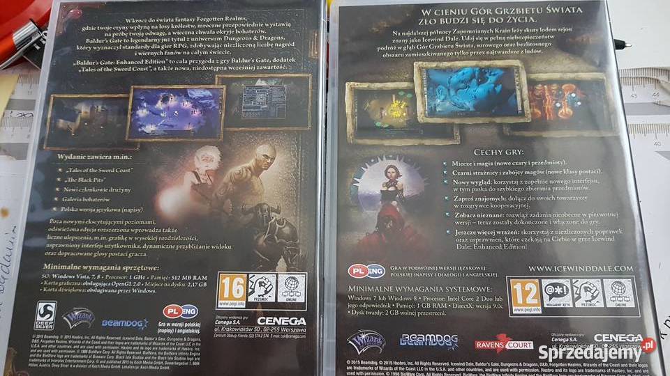 DD Baldurs Gate Enhanced Edition i Icewind Dale Komputerowe PC małopolskie