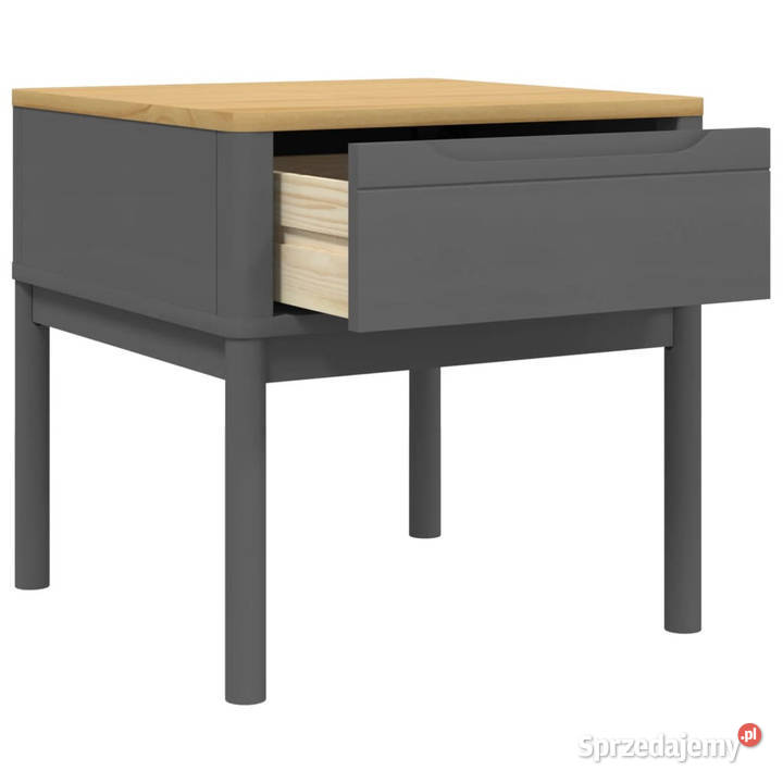 Stolik na lampę FLORO szary 55x55x54 lite drewno sprzedam