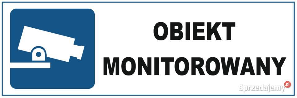 Naklejka obiekt monitorowany NC023 300x100mm Kamionna