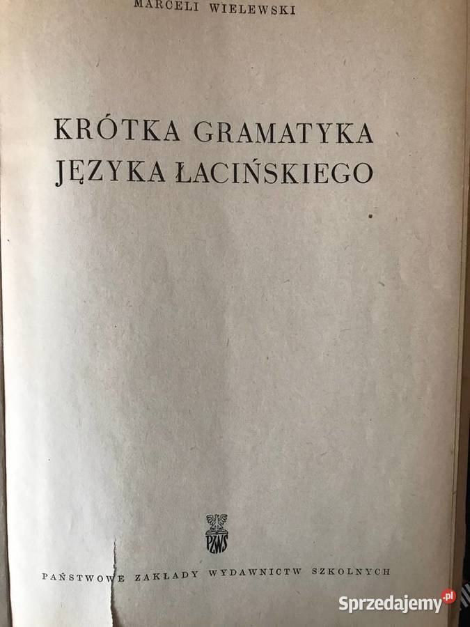 Krótka gramatyka języka łacińskiego 1961 Zbąszynek