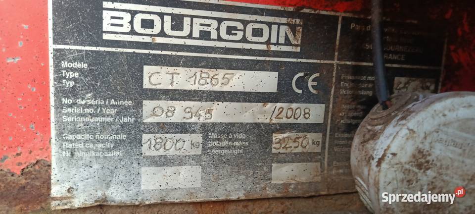 Miniładowarka teleskopowa BOURGOIN Pozostałe Wągrowiec