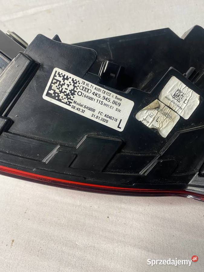 AUDI A6 C8 4K LAMPA LEWA TYLNA 2018 4K5945069 lewe Jabłonna